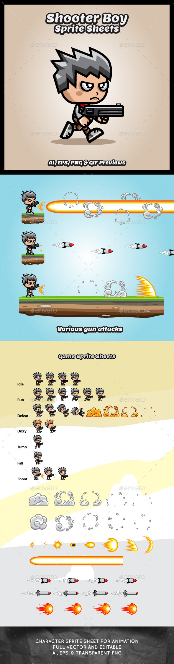 GraphicRiver Shooter Boy Game Character Sprite Sheets 9121988 GraphicRiver Shooter Boy Game Character Sprite Sheets 9121988