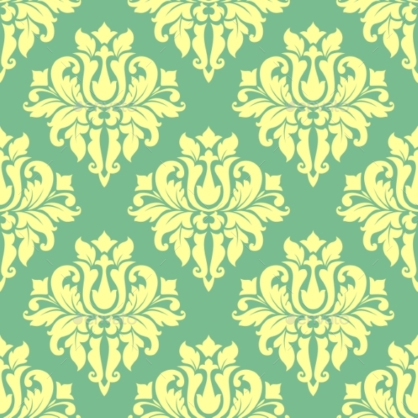 GraphicRiver Floral Yellow Damask Seamless Pattern 9122376 GraphicRiver Floral Yellow Damask Seamless Pattern 9122376