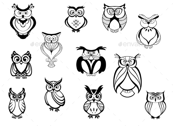 GraphicRiver Owls and Owlets 9122380 GraphicRiver Owls and Owlets 9122380