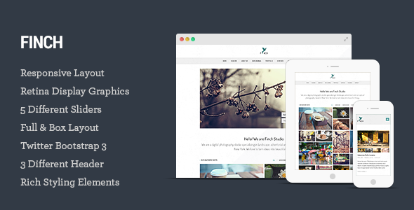 Finch - Photography & Magazine HTML5 Template