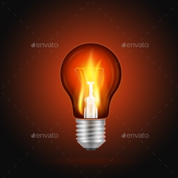 GraphicRiver Fire in Light Bulb 9123248 GraphicRiver Fire in Light Bulb 9123248