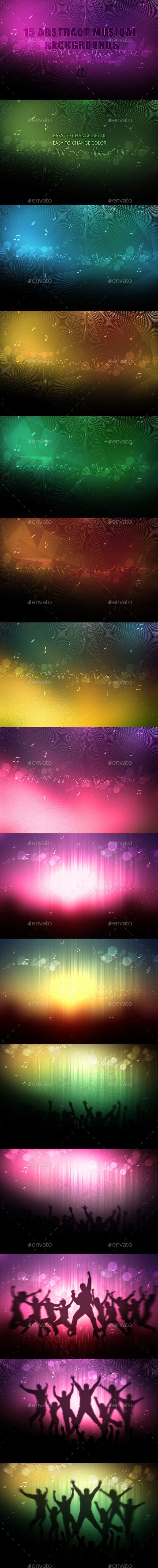 GraphicRiver 15 Abstract Musical Backgrounds 9125864 GraphicRiver 15 Abstract Musical Backgrounds 9125864