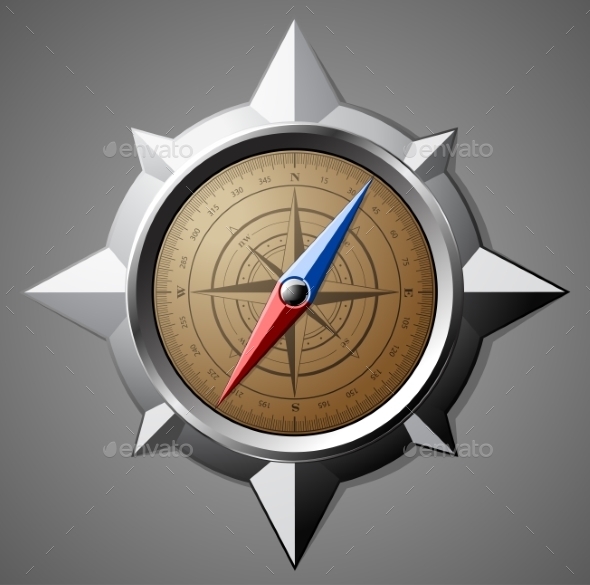 GraphicRiver Steel Compass with Scale 9127151 GraphicRiver Steel Compass with Scale 9127151