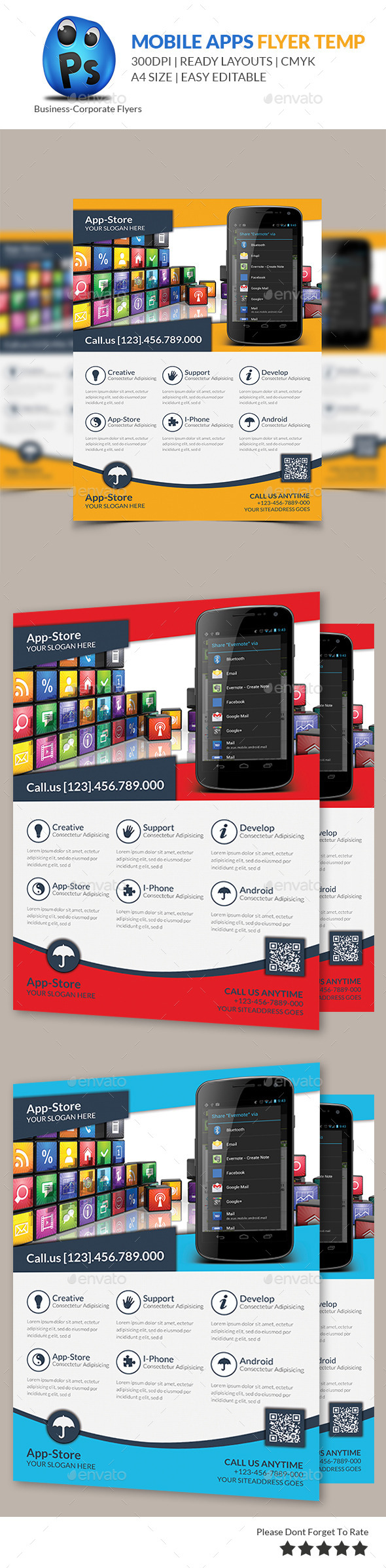 GraphicRiver Mobile App Flyer Print Template 9128254 GraphicRiver Mobile App Flyer Print Template 9128254