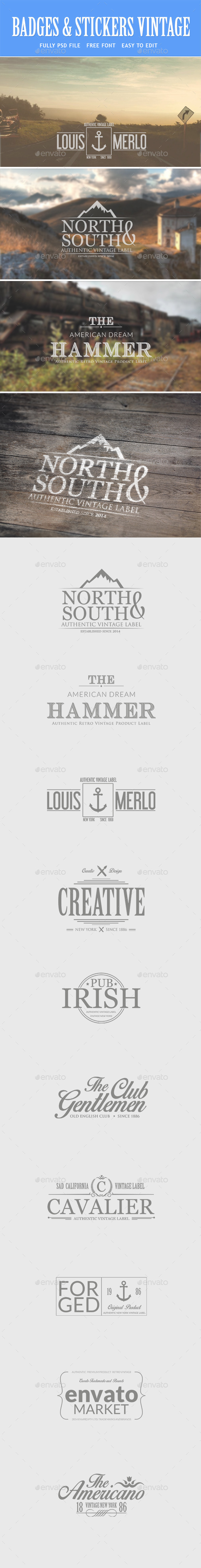 Retro Vintage Labels and Logos Retro Vintage Labels and Logos