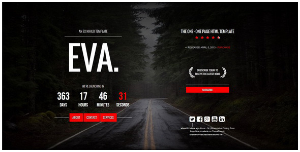 ThemeForest EVA Responsive Coming Soon Page 9132292 ThemeForest EVA Responsive Coming Soon Page 9132292