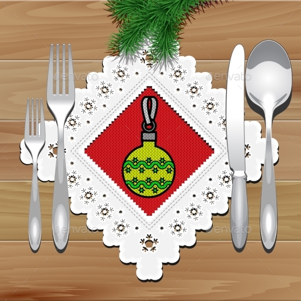 Christmas Napkin Table (Christmas)