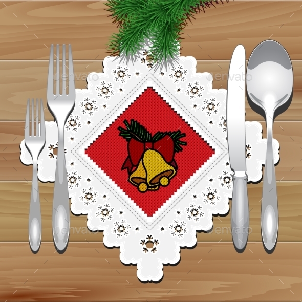 Christmas Napkin Table (Christmas)