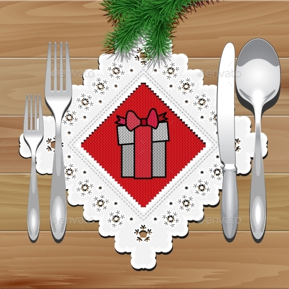 Christmas Napkin Table (Christmas)