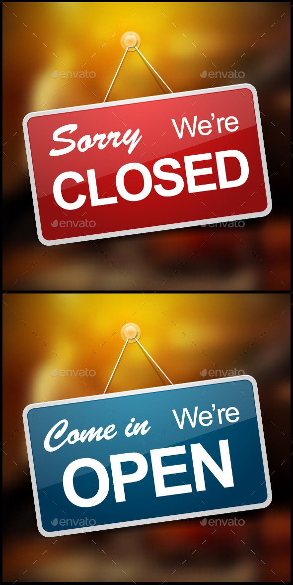 GraphicRiver Open and Closed Signs 9133739 GraphicRiver Open and Closed Signs 9133739