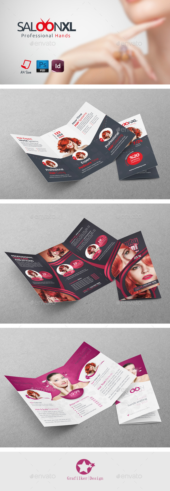 GraphicRiver Beauty Saloon Trifold Bundle Templates 9134210 GraphicRiver Beauty Saloon Trifold Bundle Templates 9134210