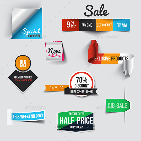 GraphicRiver Collection of Sale Discount Styled Origami Banners 9134995 GraphicRiver Collection of Sale Discount Styled Origami Banners 9134995