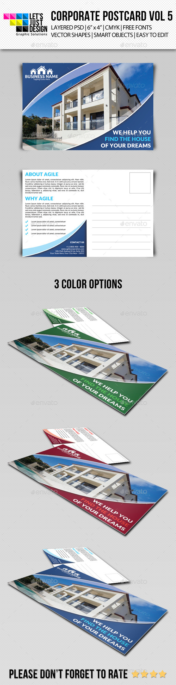 Corporate Postcard Template Vol 5 Corporate Postcard Template Vol 5