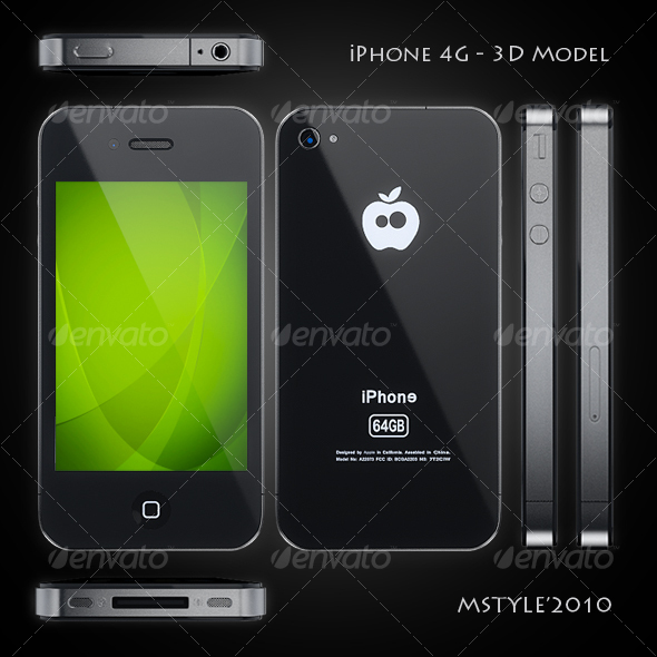 iPhone 4G 3D Model iPhone 4G 3D Model