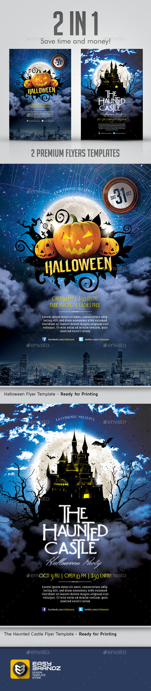 GraphicRiver Halloween Flyer Bundle 9135837 GraphicRiver Halloween Flyer Bundle 9135837