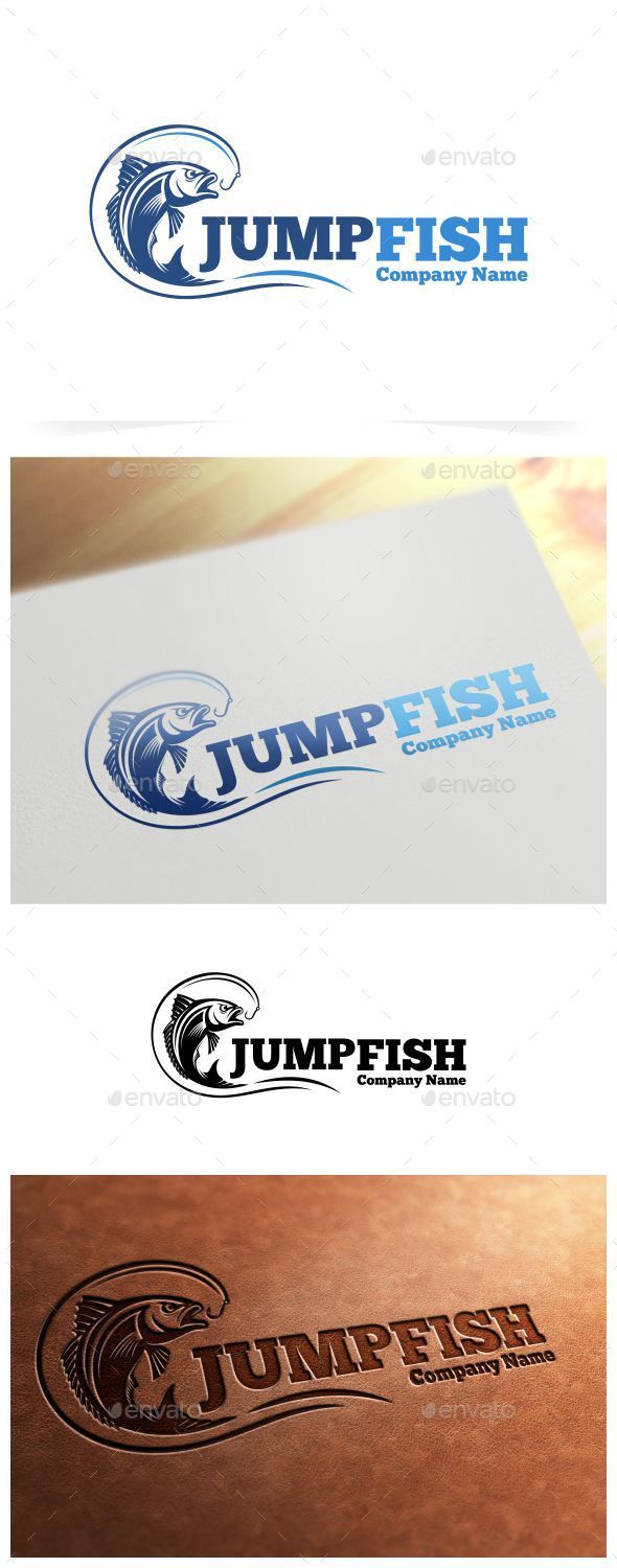 Jump Fish Logo Template (Animals)