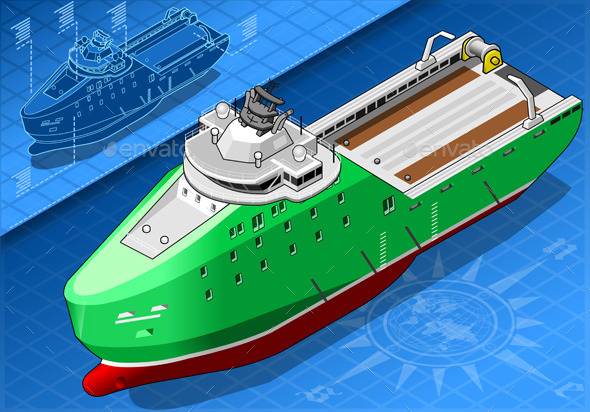 GraphicRiver Isometric Ship Breaking the Ice in Front View 9137814 GraphicRiver Isometric Ship Breaking the Ice in Front View 9137814