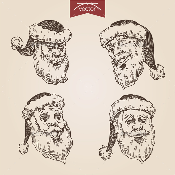 GraphicRiver Christmas Santa New Year Handdrawn Engraving Style Template 9139161 GraphicRiver Christmas Santa New Year Handdrawn Engraving Style Template 9139161