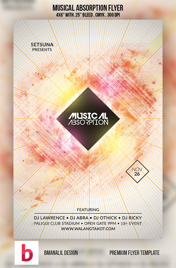 Musical Absorption Flyer (Clubs & Parties)