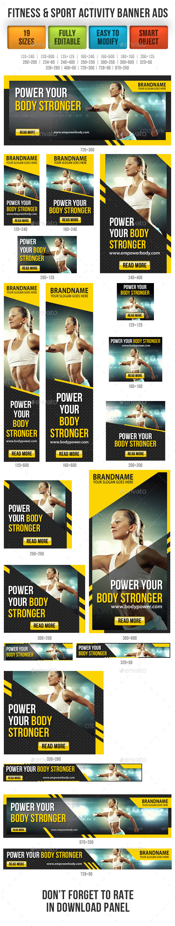 GraphicRiver Fitness & Sport Activity Banner Ads 9120130 GraphicRiver Fitness & Sport Activity Banner Ads 9120130