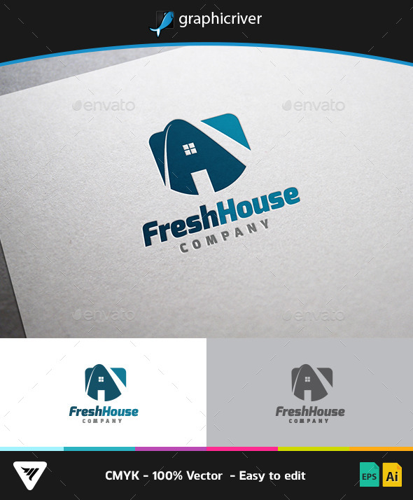 GraphicRiver Fresh House Logo 9145006 GraphicRiver Fresh House Logo 9145006