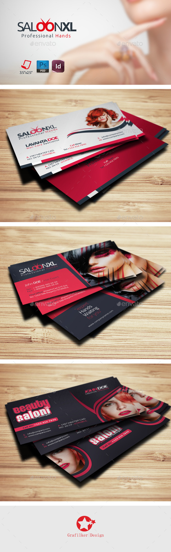 Saloon Business Card Bundle Templates Saloon Business Card Bundle Templates