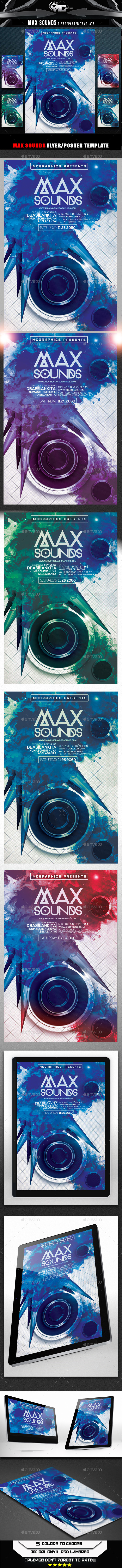 GraphicRiver Max Sounds Flyer Template 9121354 GraphicRiver Max Sounds Flyer Template 9121354