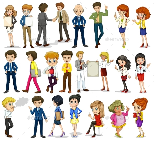 Group of Business-Minded People Group of Business-Minded People