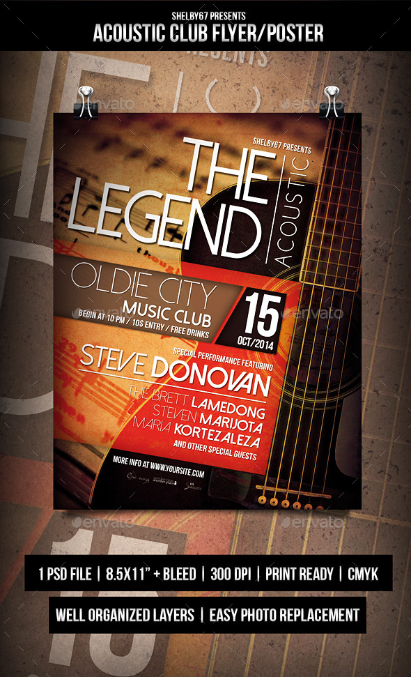 GraphicRiver Acoustic Club Flyer Poster 9148144 GraphicRiver Acoustic Club Flyer Poster 9148144