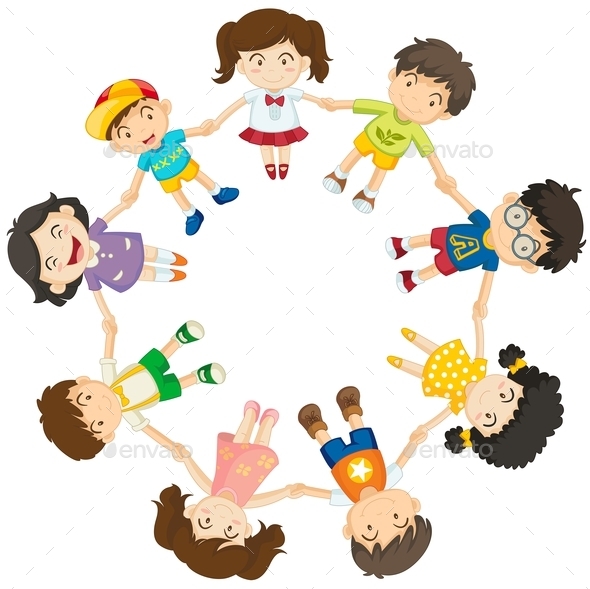 GraphicRiver Kids forming a Circle 9148258 GraphicRiver Kids forming a Circle 9148258