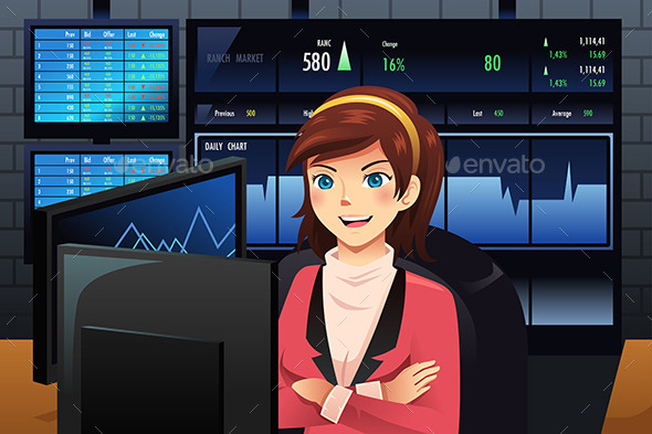 GraphicRiver Stock Trader in Front of Multiple Monitors 9149092 GraphicRiver Stock Trader in Front of Multiple Monitors 9149092