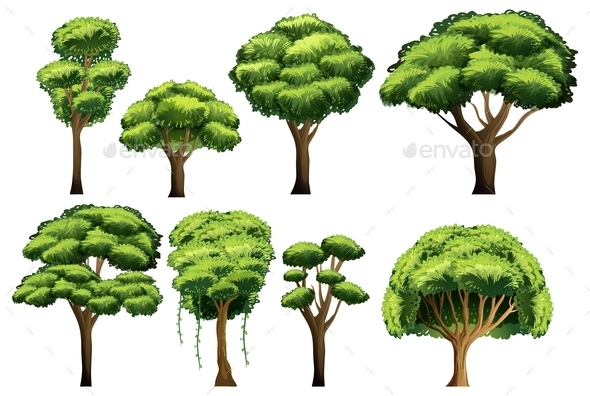 GraphicRiver Tree Set 9149326 GraphicRiver Tree Set 9149326