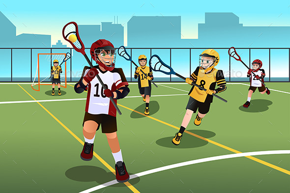 Kids Playing Lacrosse Kids Playing Lacrosse
