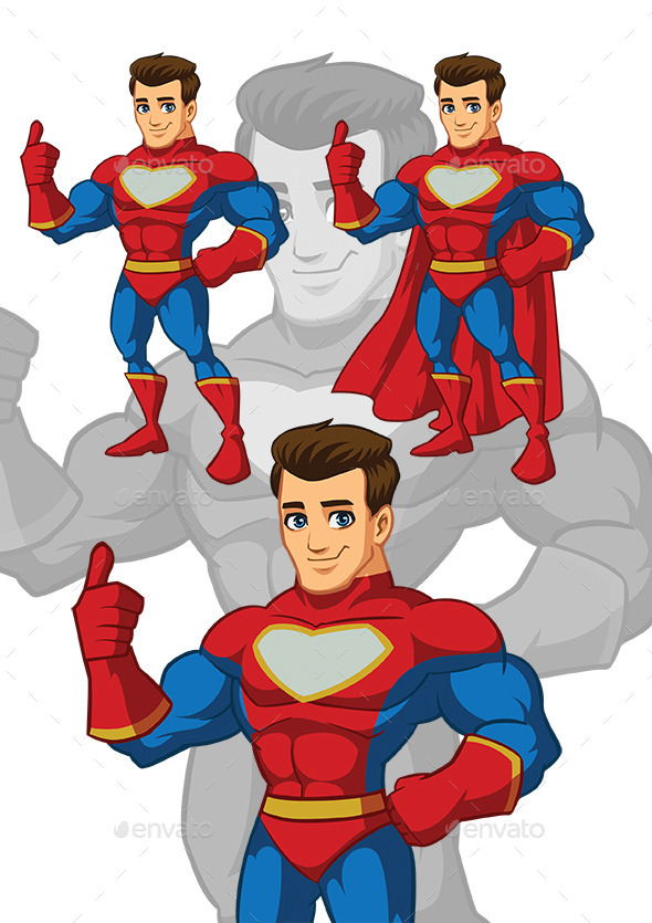 Muscle Superhero Mascot