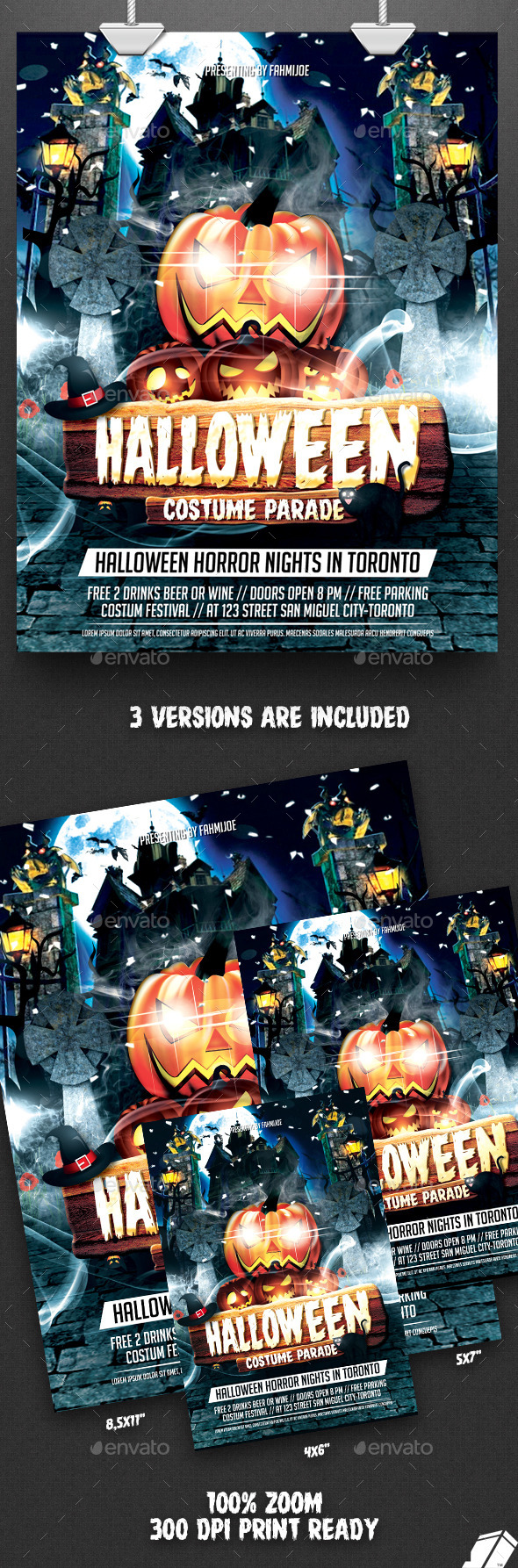 GraphicRiver Halloween Flyer Costume Parade 9150820 GraphicRiver Halloween Flyer Costume Parade 9150820