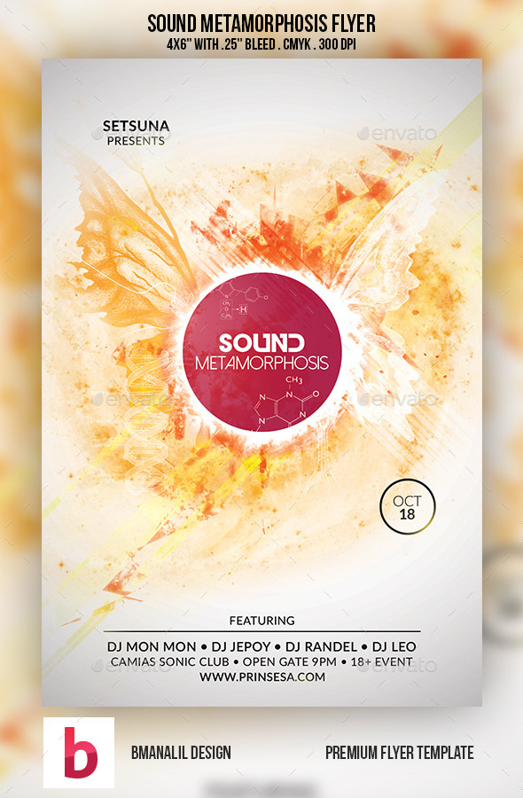 Sound Metamorphosis Flyer (Clubs & Parties)