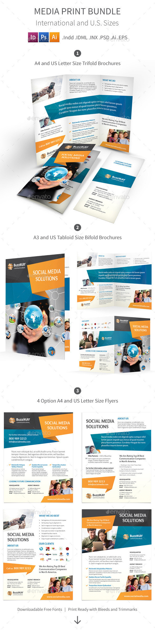 GraphicRiver Media and Communication Print Bundle 9154983 GraphicRiver Media and Communication Print Bundle 9154983