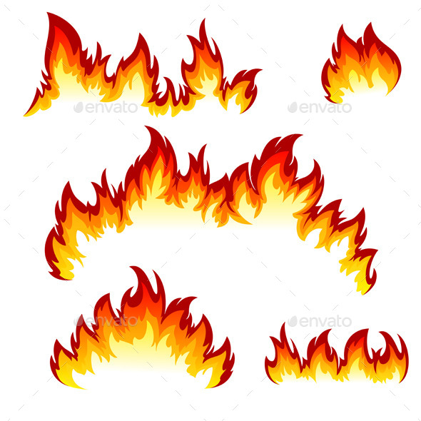 Set of Flames (Decorative Symbols)