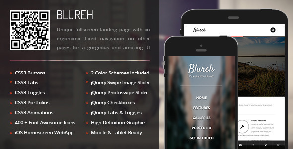 Blureh | Mobile & Tablet Responsive Template
