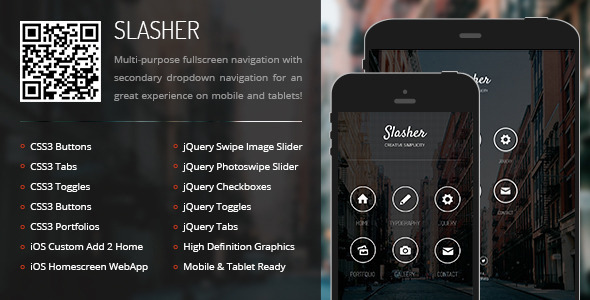 Slasher | Mobile & Tablet Responsive Template