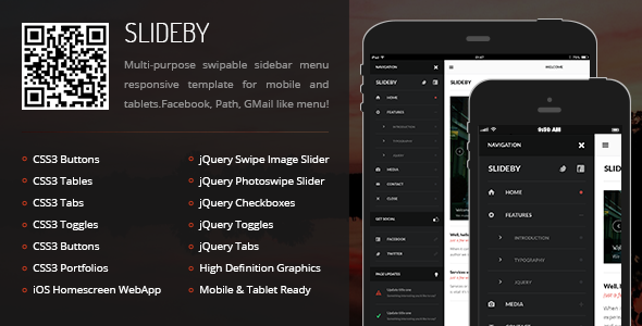 Slideby | Mobile & Tablet Responsive Template