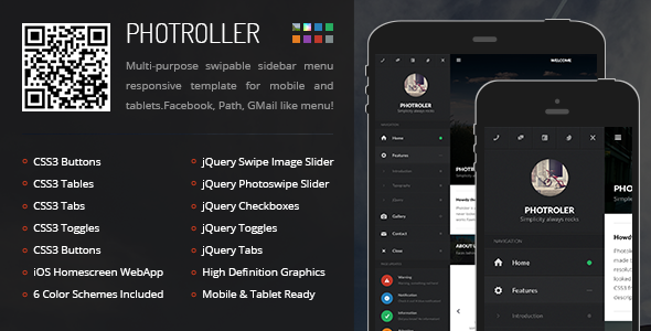 Photroller | Mobile & Tablet Responsive Template