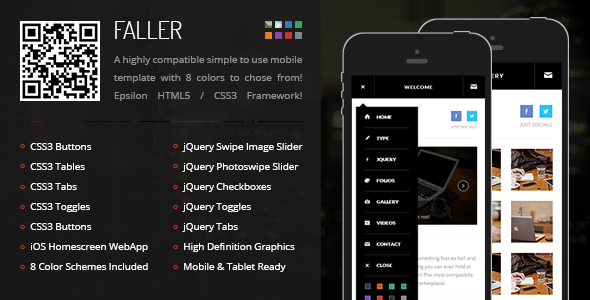 Faller | Mobile Retina HTML5 & CSS3 with WebApp