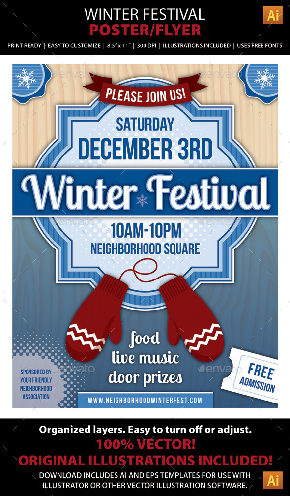 GraphicRiver Winter Festival Poster or Flyer 9160045 GraphicRiver Winter Festival Poster or Flyer 9160045