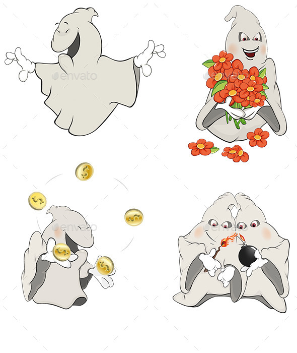 Ghosts Clip Art Cartoon (Monsters)