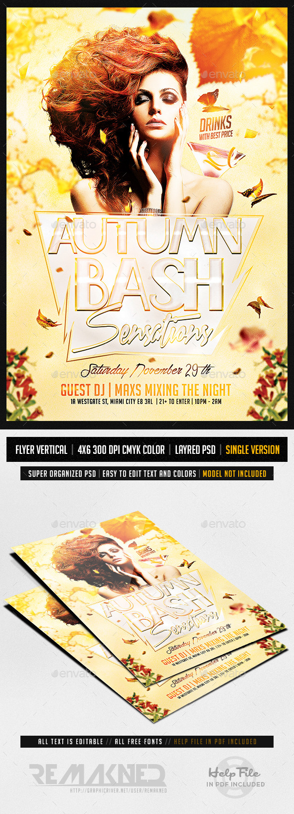 GraphicRiver Autumn Bash Sensations Flyer Template PSD 9160173 GraphicRiver Autumn Bash Sensations Flyer Template PSD 9160173