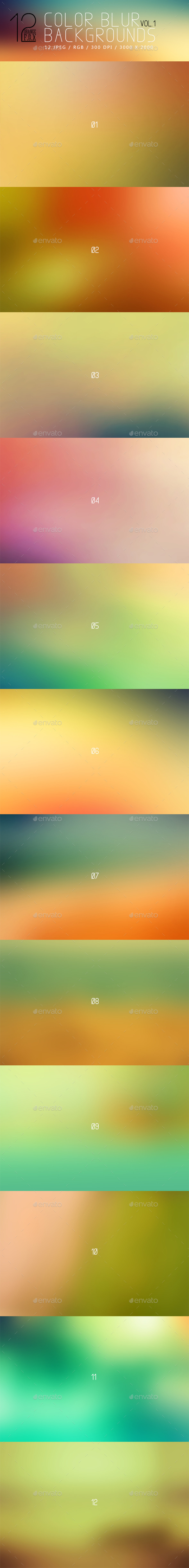 GraphicRiver 12 Color Blur Backgrounds Vol.1 9098124 GraphicRiver 12 Color Blur Backgrounds Vol.1 9098124