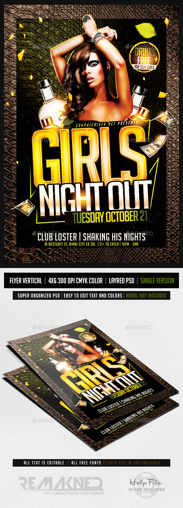 GraphicRiver Girls Night Out Flyer Template PSD 9160328 GraphicRiver Girls Night Out Flyer Template PSD 9160328