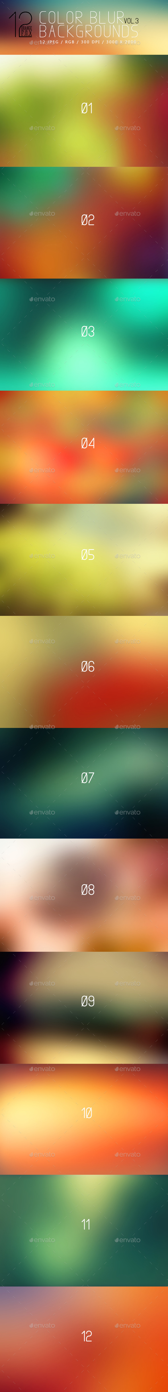 12 Color Blur Backgrounds Vol 3 12 Color Blur Backgrounds Vol 3