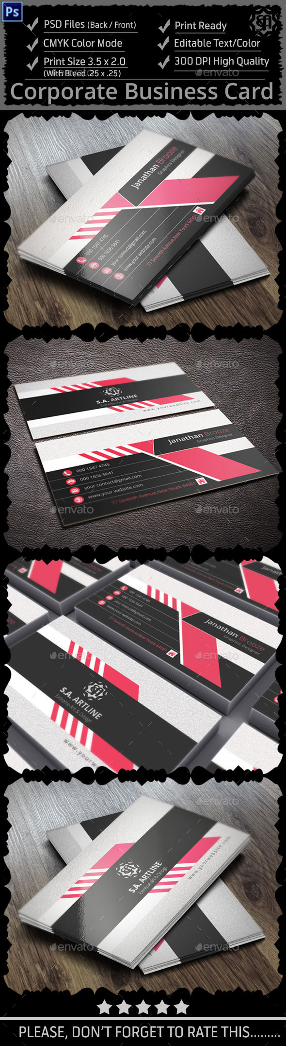 GraphicRiver Clean & Creative Corporate Business Card 9160475 GraphicRiver Clean & Creative Corporate Business Card 9160475